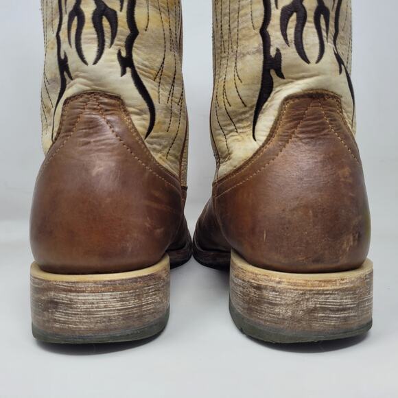 Ariat Boots Mens 9.5D Brown Leather Mesteno Western Cowboy Square Toe 10018306 - Picture 9 of 14